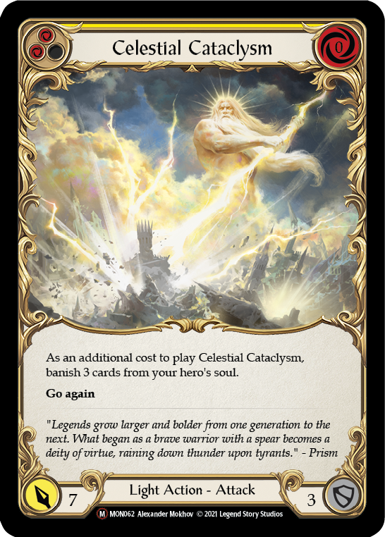 Celestial Cataclysm (Rainbow Foil) [U-MON062-RF] Unlimited Edition Rainbow Foil | Devastation Store