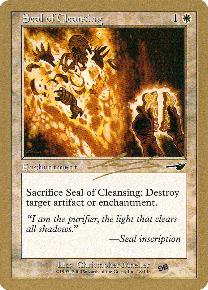 Seal of Cleansing (Nicolas Labarre) (SB) [World Championship Decks 2000] | Devastation Store