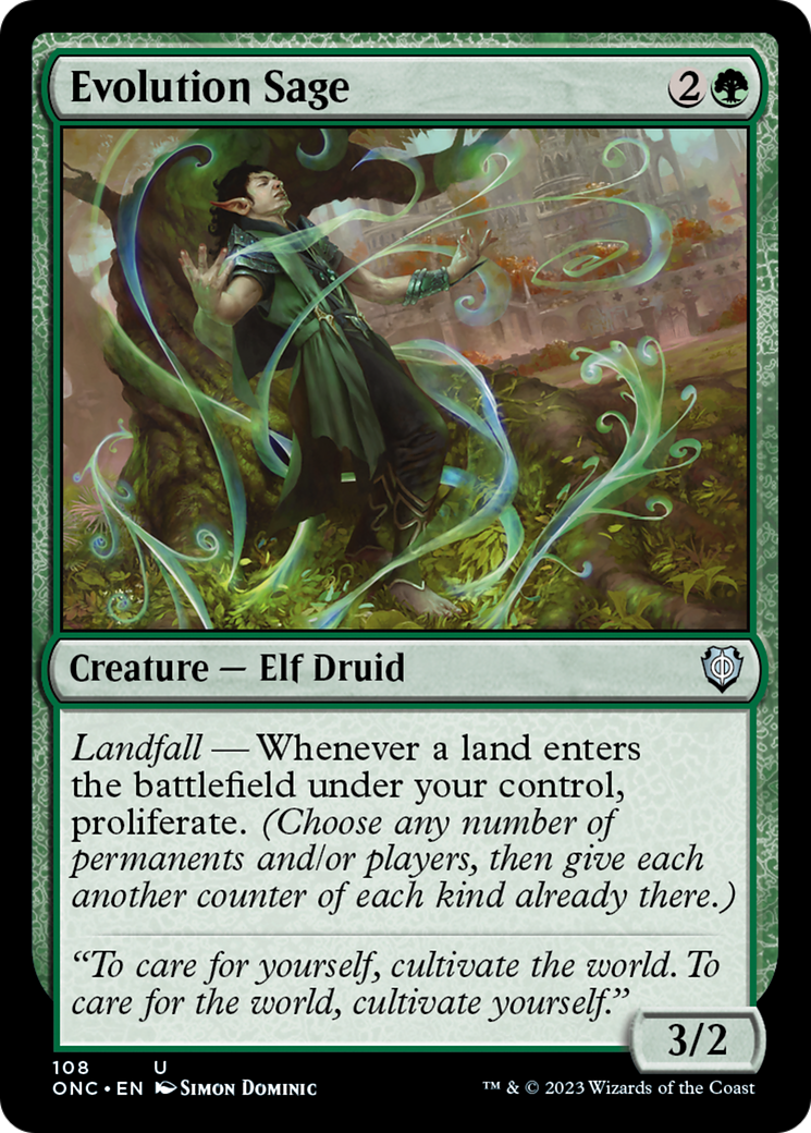 Evolution Sage [Phyrexia: All Will Be One Commander] | Devastation Store